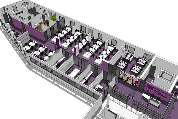 office fit out design model view