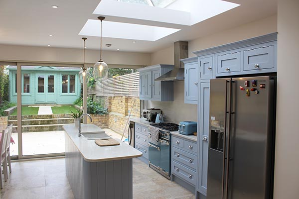 Kitchen extension roof window daylight garden